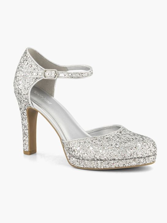 Graceland Pumps met gesp Zilver vanHaren