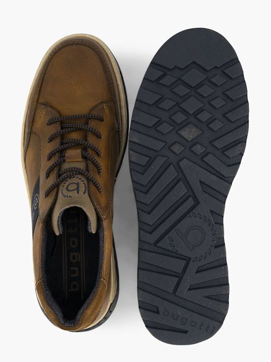 bugatti heren Canvas sneaker van katoen, lage canvas schoen met flexibele zool, Wit, 42 EU