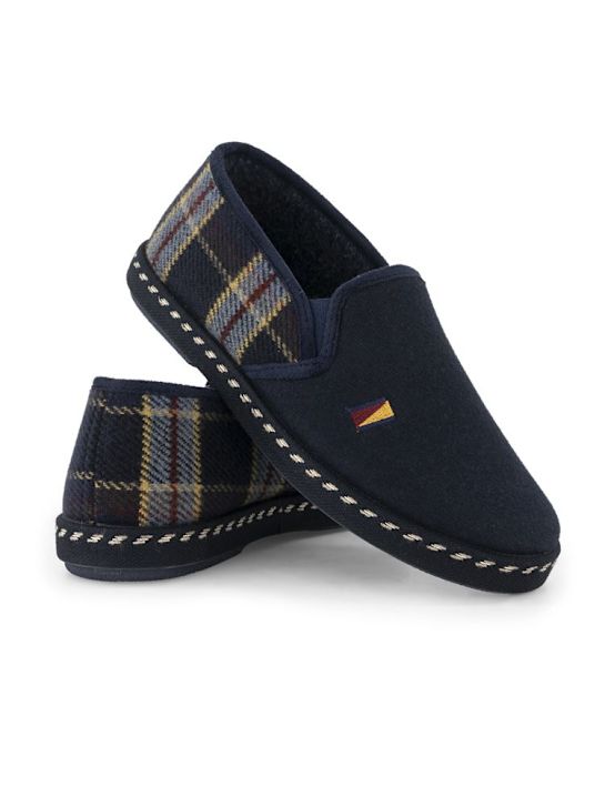 Apollo Sloffen heren | Navy Blauw | Teddy Wol | 46 | Sloffen | Pantoffels | Pantoffels heren